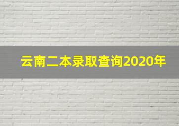 云南二本录取查询2020年