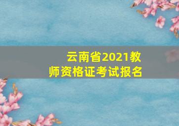 云南省2021教师资格证考试报名