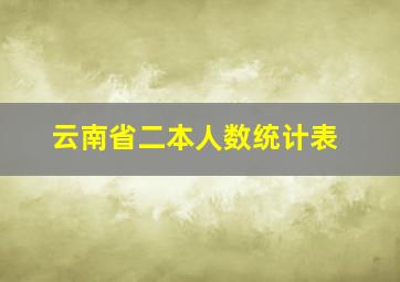 云南省二本人数统计表