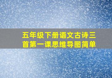 五年级下册语文古诗三首第一课思维导图简单