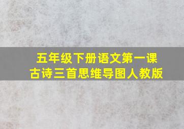 五年级下册语文第一课古诗三首思维导图人教版