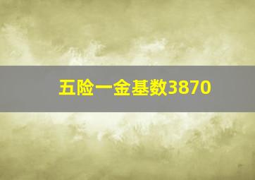 五险一金基数3870