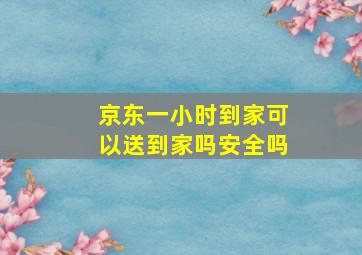 京东一小时到家可以送到家吗安全吗