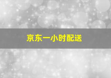 京东一小时配送