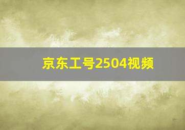 京东工号2504视频