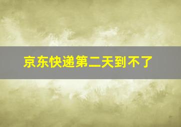 京东快递第二天到不了