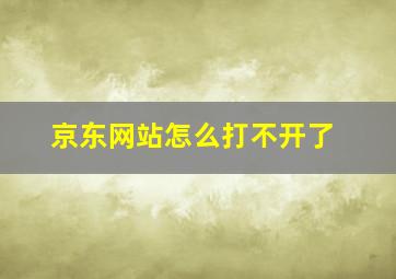 京东网站怎么打不开了