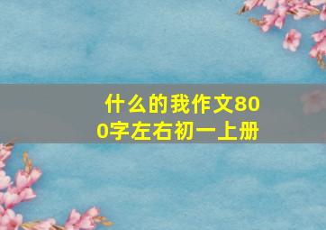 什么的我作文800字左右初一上册