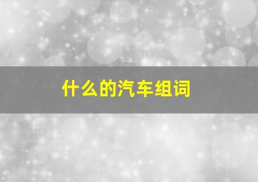 什么的汽车组词