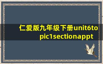 仁爱版九年级下册unit6topic1sectionappt