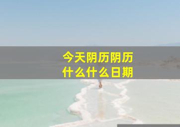 今天阴历阴历什么什么日期