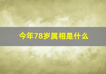 今年78岁属相是什么