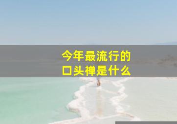 今年最流行的口头禅是什么