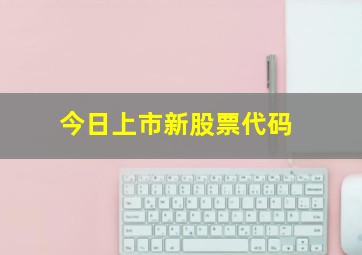 今日上市新股票代码