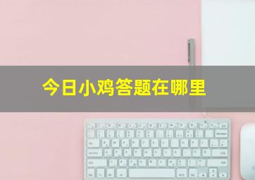 今日小鸡答题在哪里