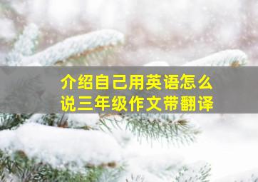 介绍自己用英语怎么说三年级作文带翻译