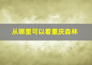 从哪里可以看重庆森林