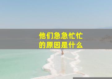 他们急急忙忙的原因是什么