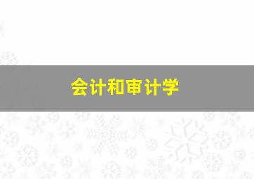 会计和审计学