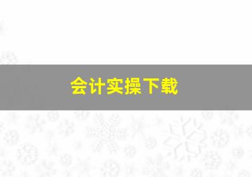 会计实操下载