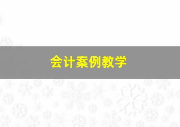 会计案例教学