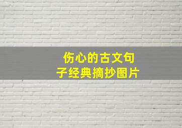 伤心的古文句子经典摘抄图片