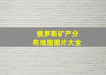 俄罗斯矿产分布地图图片大全