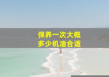 保养一次大概多少机油合适