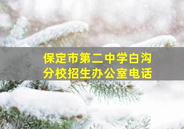 保定市第二中学白沟分校招生办公室电话