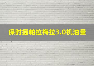 保时捷帕拉梅拉3.0机油量