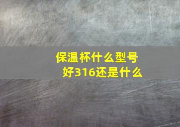 保温杯什么型号好316还是什么