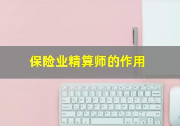 保险业精算师的作用