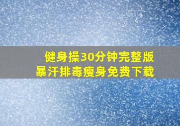 健身操30分钟完整版暴汗排毒瘦身免费下载