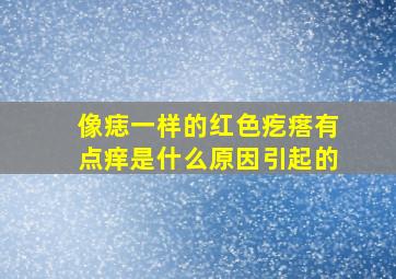 像痣一样的红色疙瘩有点痒是什么原因引起的