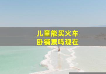 儿童能买火车卧铺票吗现在