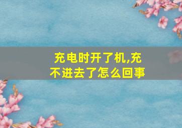 充电时开了机,充不进去了怎么回事