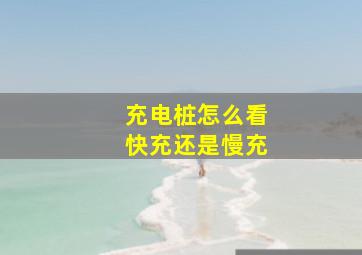 充电桩怎么看快充还是慢充