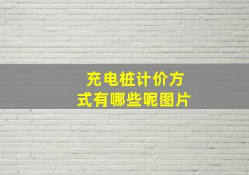 充电桩计价方式有哪些呢图片