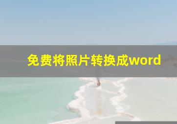 免费将照片转换成word