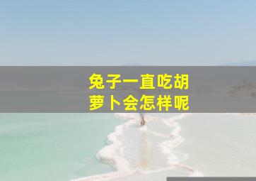 兔子一直吃胡萝卜会怎样呢