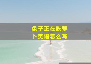 兔子正在吃萝卜英语怎么写