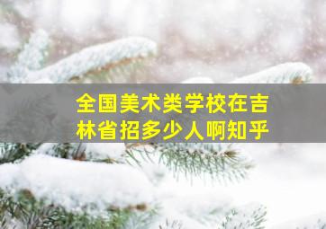 全国美术类学校在吉林省招多少人啊知乎