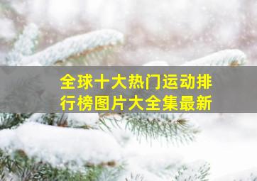 全球十大热门运动排行榜图片大全集最新