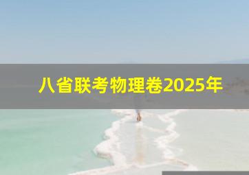 八省联考物理卷2025年