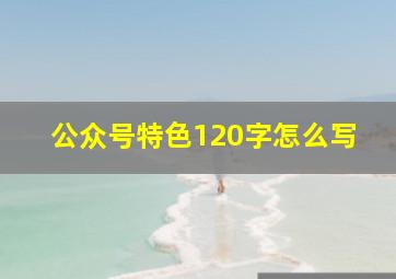 公众号特色120字怎么写