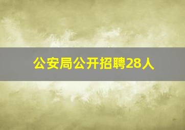 公安局公开招聘28人