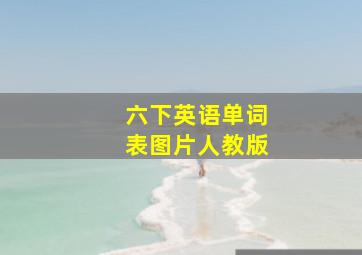 六下英语单词表图片人教版