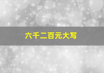 六千二百元大写