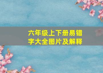 六年级上下册易错字大全图片及解释