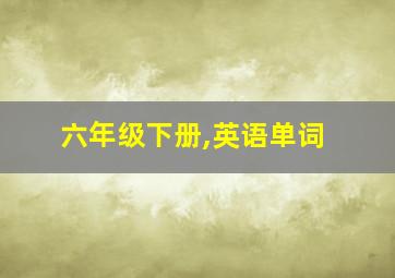 六年级下册,英语单词